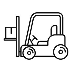 Forklift icon. Outline forklift vector icon for web design isolated on white background © anatolir