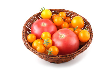 Tomatoes on wicked plate