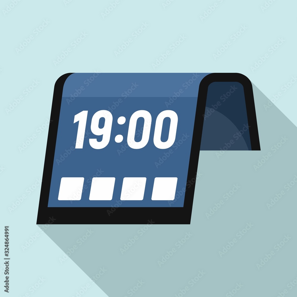 Poster flexible display icon. flat illustration of flexible display vector icon for web design