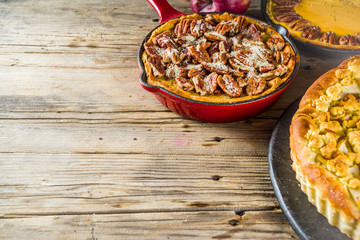 Traditional seasonal autumn pies