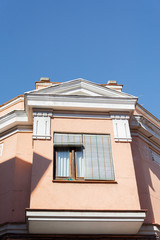 urban street old town sky blue