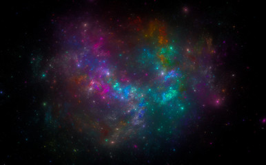 Star field background . Starry outer space background texture . Colorful Starry Night Sky Outer...