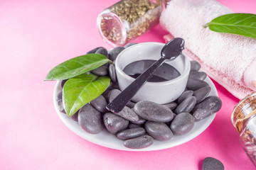 Flat lay spa composition