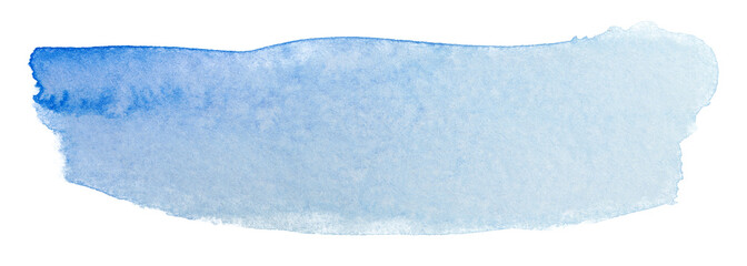 Watercolor stain blue element. Watercolor texture on paper photo on a white background isolated