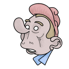 Personnage à chapeau V1 Crayonné