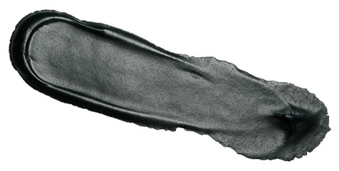 black acrylic stain on a white background isolated