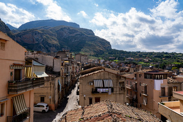 Wicdow view of Collesano Italy (Sicily)