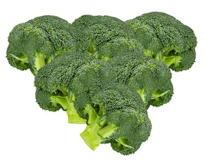 Broccoli isolated on white background with clipping path