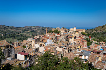 Fototapeta na wymiar Overlooking Collesano Italy (Sicily)