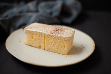 Closeup Milk cake.