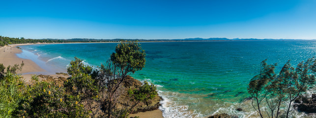 Turqoise ocean at beach Australia Byron Bay