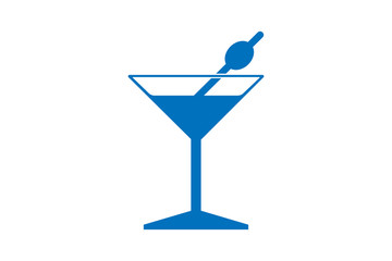 cocktail Icon, wine glass icon Vector illstration