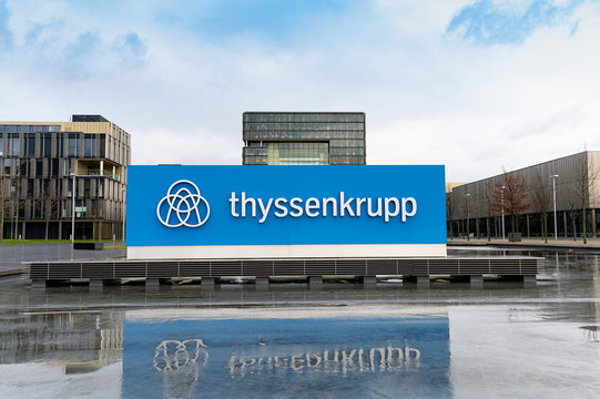 Essen, 21.02.2020 Die Thyssenkrupp AG mit Sitz in Essen ist ein b&ouml;rsennotierter, diversifizierter Industriekonzern mit Schwerpunkt in der Stahl-Verarbeitung und Deutschlands gr&ouml;&szlig;ter Stahlhersteller. 