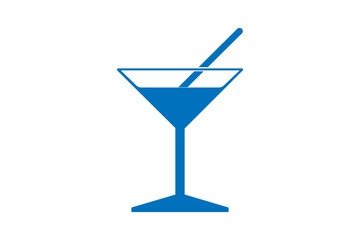 cocktail Icon, wine glass icon Vector illstration