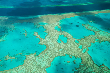 Fototapeta na wymiar Aerial View Great Barrier Reef Australia