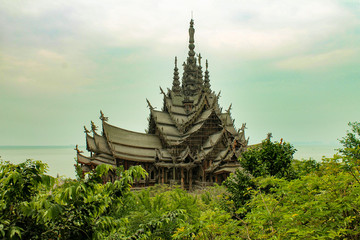 Temple made of wood without nails