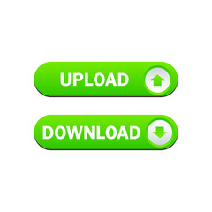 Download and upload buttons set. Vector illustration