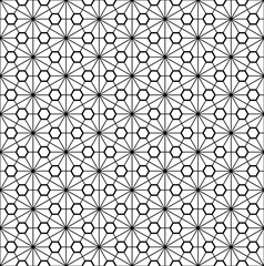 Seamless pattern based on Japanese geometric ornament Kumiko.