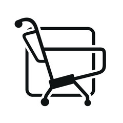 shopping cart illustration, web icon, flat style, truck