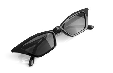 Black sunglasses isolated on  white background