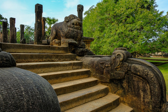 Audience Hall Of The Royal Palace Of Parakramabahu I In Polonnaruwa, Sri Lanka.