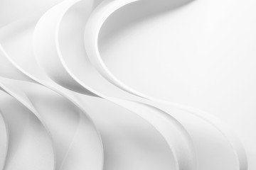 Structure with wavy white elements, abstract background