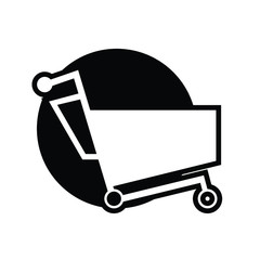 shopping cart illustration, web icon, flat style