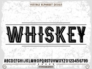 Font.Shadow Effect. alphabet.Typeface.Script.Handcrafted handwritten vector label design old style.vintage Hand Drawn.Retro Typography.Vector Illustration