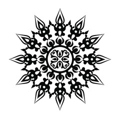 Flowers with simple shapes. ornament seamless pattern.