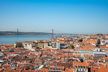 Fototapeta na wymiar aerial view of lisbon portugal photo