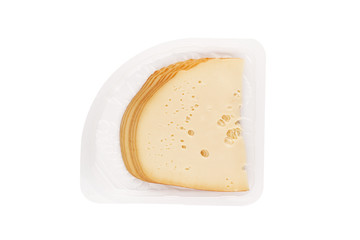 smoked cheese packaging on white background