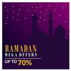 Mega sale banner template design,modern background .Vector illustration