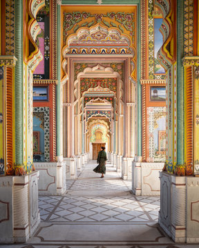 Jaipur India colorful architecture  