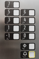 Modern elevator keypad floor level buttons. © zphoto83