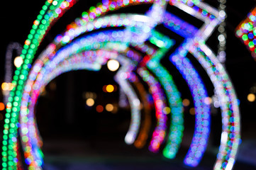 New Year's illuminations in the form of a New Year's ball