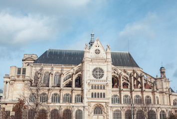 Fototapeta premium Eglise Saint Eustache catholic church in Paris 