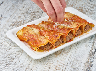 canneloni al forne homemade fresh