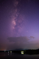 The stars and the milky way in the night sky are very beautiful.