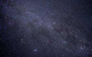 The stars and the milky way in the night sky are very beautiful.