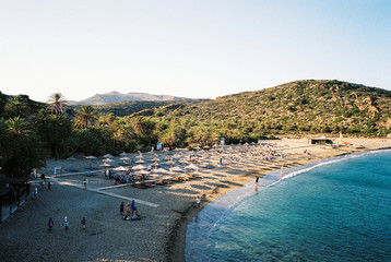 Palm beach in Crete Island