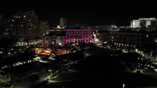 Night aerial West Palm Beach FL