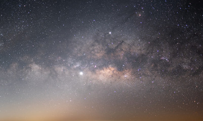 The stars and the milky way in the night sky are very beautiful.