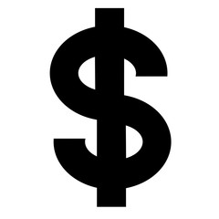 Dollar icon, money. Raster illustration