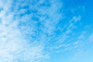 Beautiful blue sky with clouds on sunny day