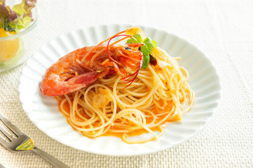 海老油のオイルパスタ