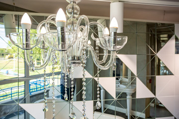 large chandelier with diode led lamps