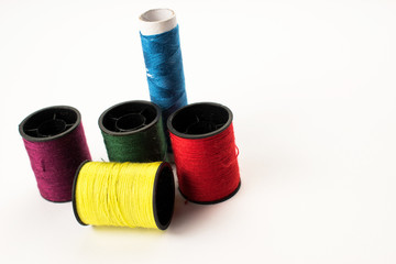 Threads on a white isolate.