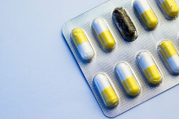 Marijuana in the pill box. Which treatment will you choose. Natural or artificial treatment.