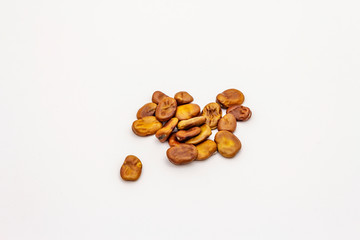 Dry assorted beans isolated on white background