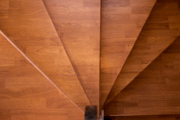 American style brown staircase in high views